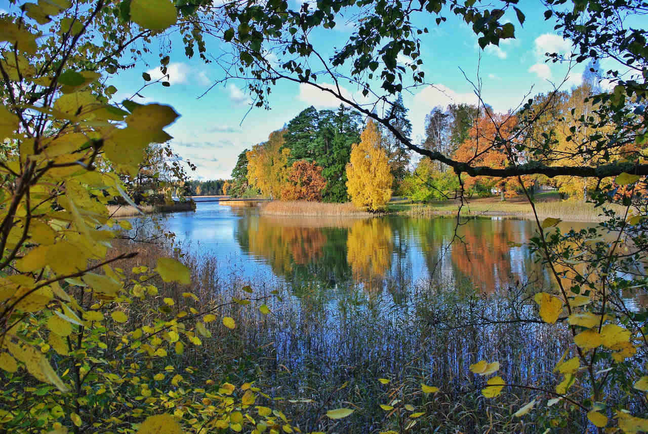 Helsinki park in Autumn