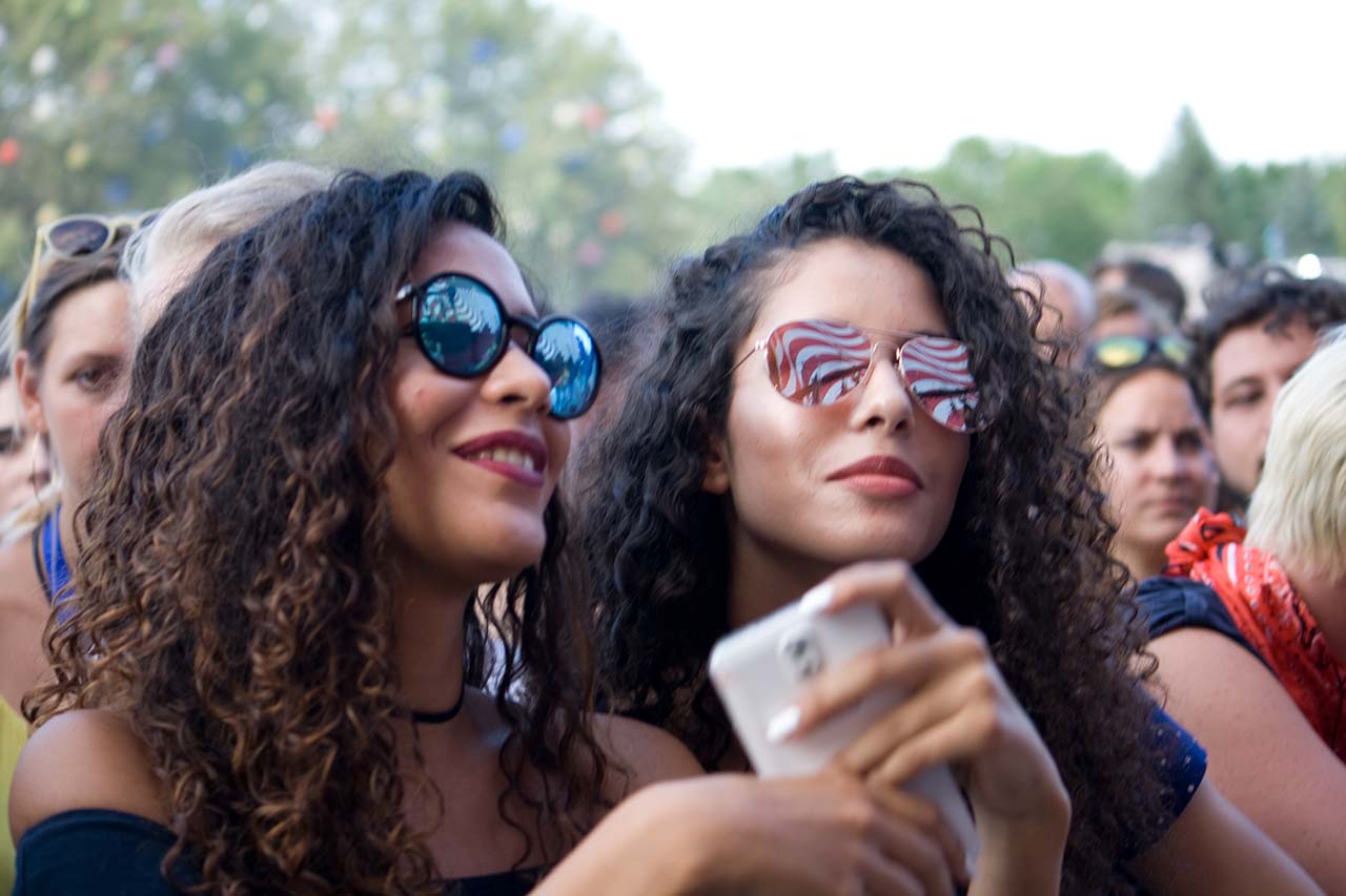 Sziget Revellers at the main stage