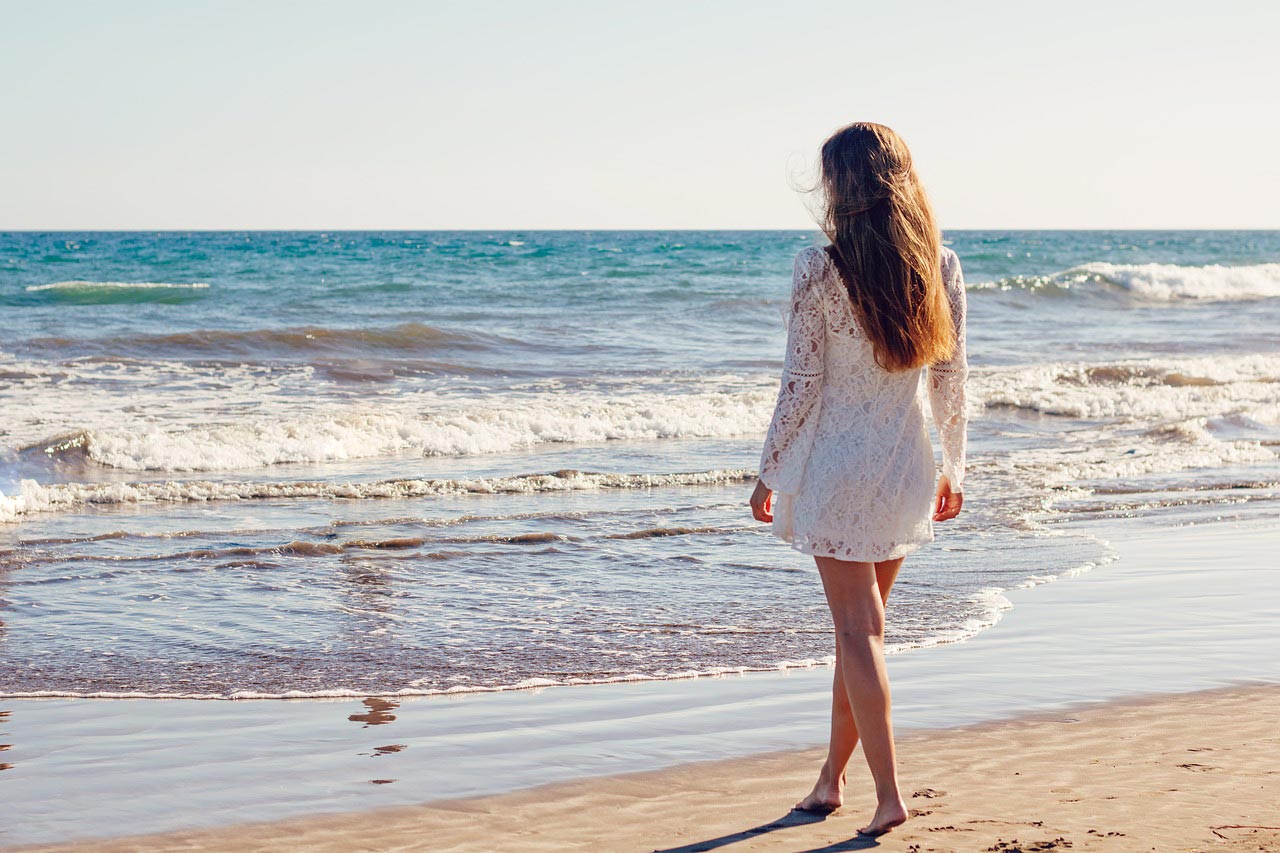 Young woman on a beach